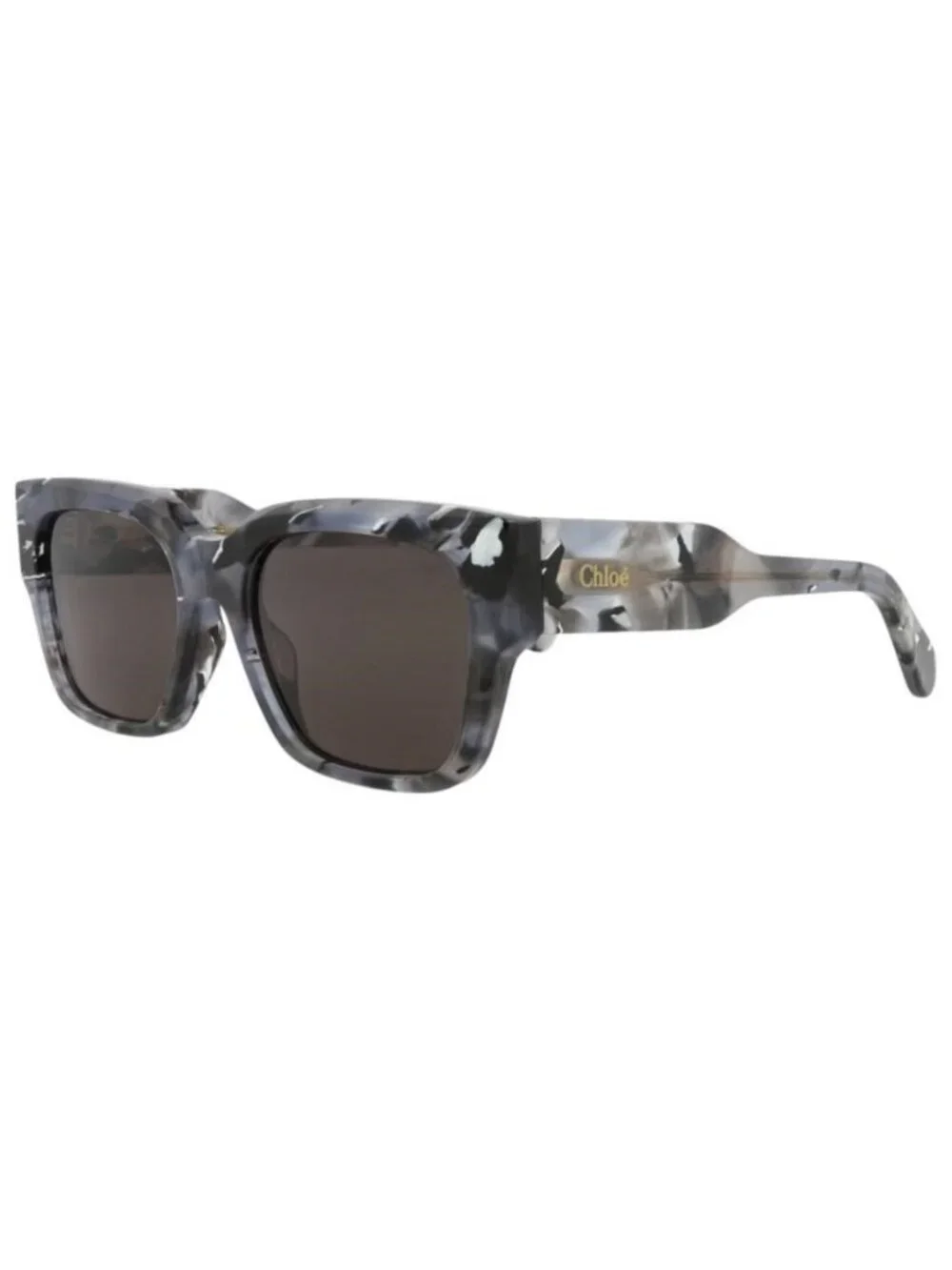 New Chloé Womens Square/Rectangle Grey Grey Grey Fashion Designer Sunglasses